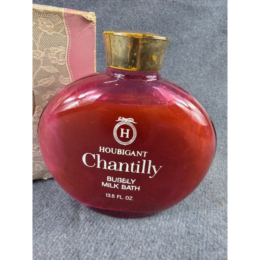 Houbigant Chantilly Bubbly Milk Bath Women 13.5oz‎ Pink Vintage Boxed 1449